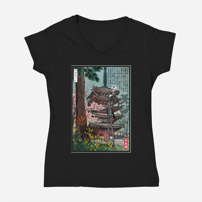 Jack In Japan-Womens-V-Neck-Tee-DrMonekers