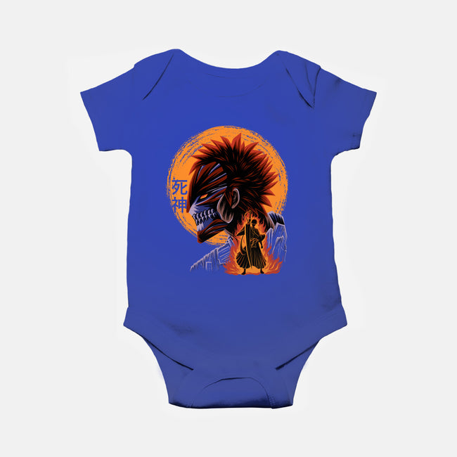 Half Hallow Mask-Baby-Basic-Onesie-rmatix