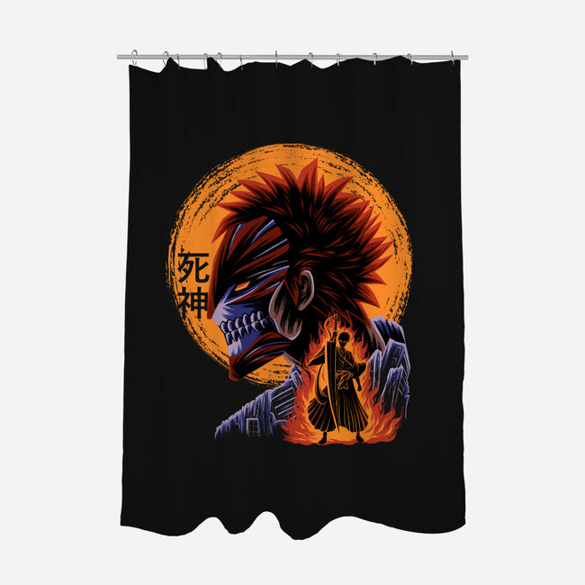 Half Hallow Mask-None-Polyester-Shower Curtain-rmatix