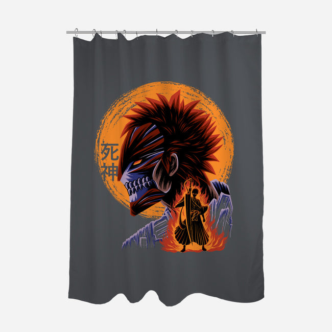 Half Hallow Mask-None-Polyester-Shower Curtain-rmatix