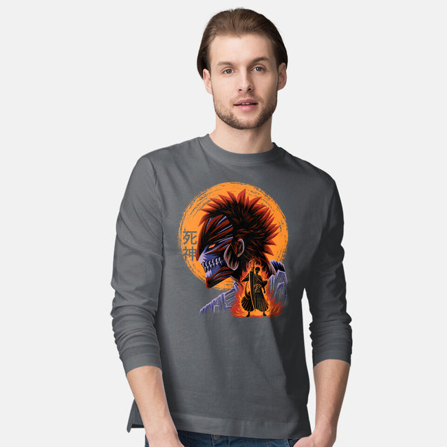 Half Hallow Mask-Mens-Long Sleeved-Tee-rmatix