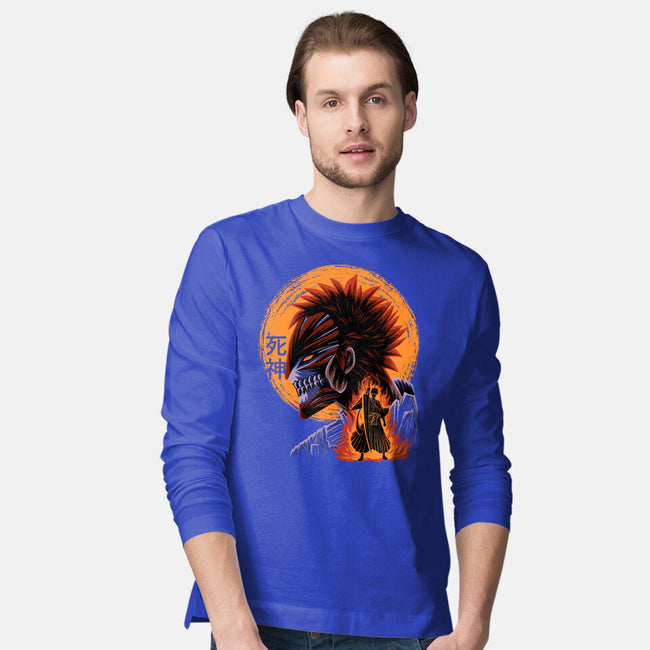 Half Hallow Mask-Mens-Long Sleeved-Tee-rmatix