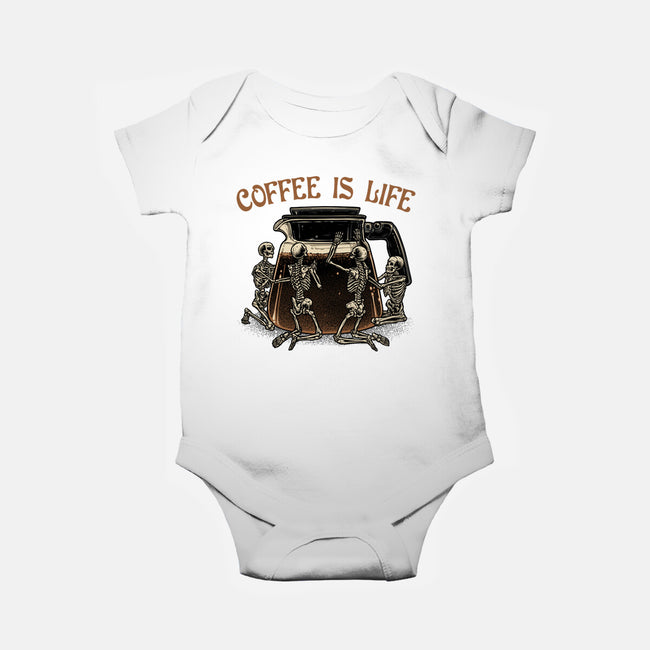 Coffee Is Life-Baby-Basic-Onesie-glitchygorilla