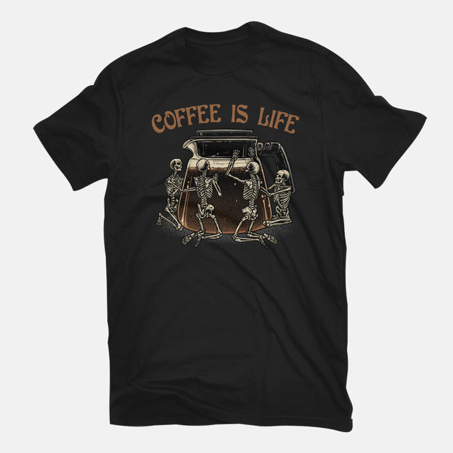 Coffee Is Life-Unisex-Basic-Tee-glitchygorilla