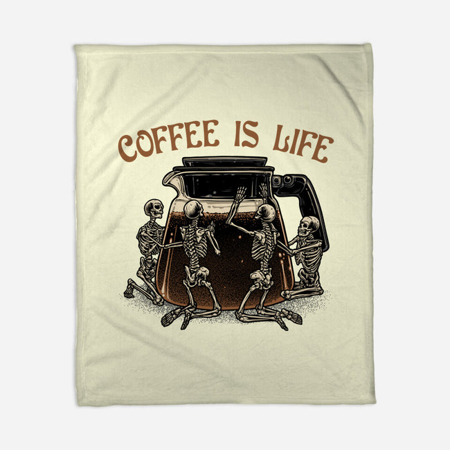 Coffee Is Life-None-Fleece-Blanket-glitchygorilla