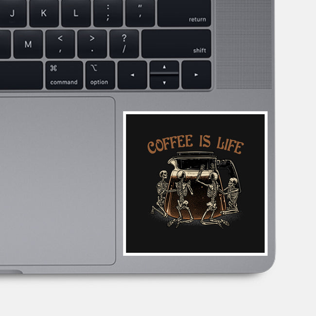 Coffee Is Life-None-Glossy-Sticker-glitchygorilla