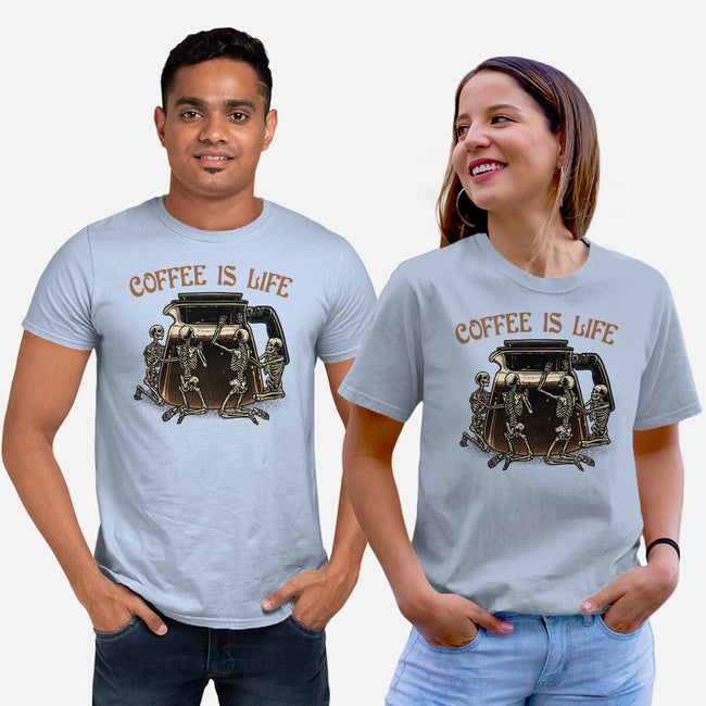 Coffee Is Life-Unisex-Basic-Tee-glitchygorilla