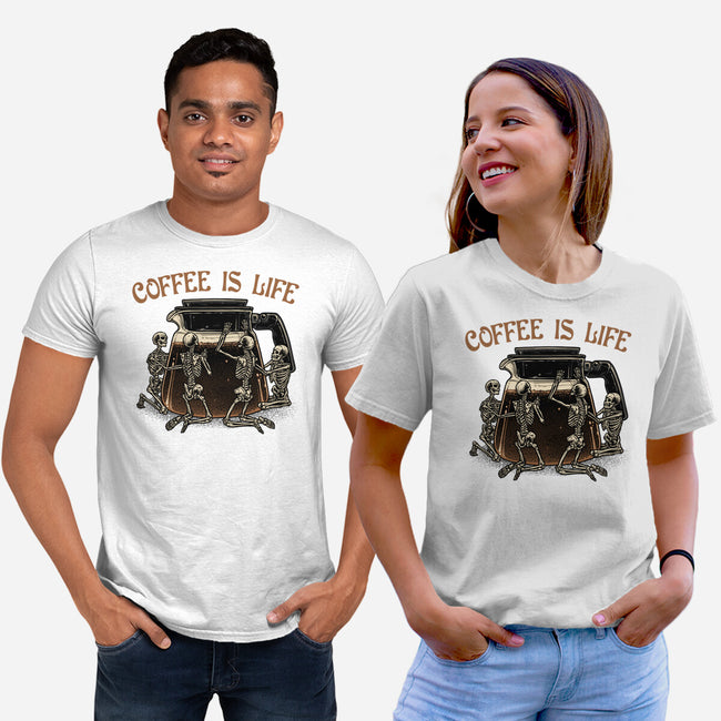 Coffee Is Life-Unisex-Basic-Tee-glitchygorilla