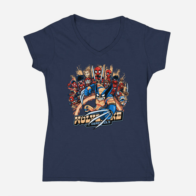 Weapon Pilgrim-Womens-V-Neck-Tee-PrimePremne