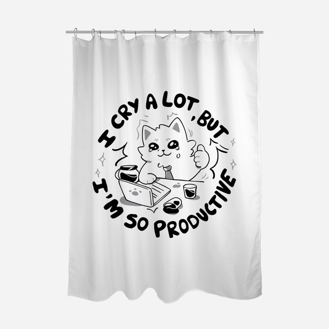 I'm So Productive-None-Polyester-Shower Curtain-yumie