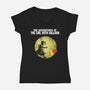 The Adventures Of Girl With Balloon-Womens-V-Neck-Tee-zascanauta