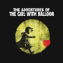 The Adventures Of Girl With Balloon-Womens-V-Neck-Tee-zascanauta