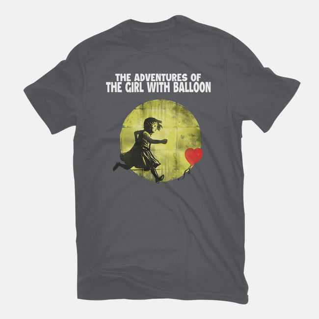 The Adventures Of Girl With Balloon-Mens-Heavyweight-Tee-zascanauta