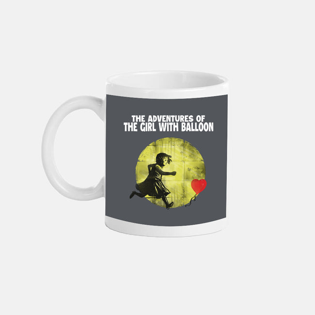 The Adventures Of Girl With Balloon-None-Mug-Drinkware-zascanauta