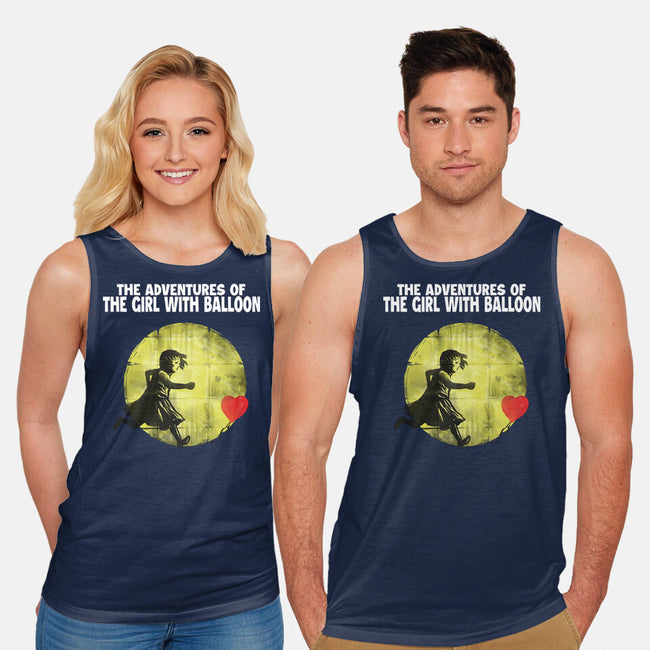 The Adventures Of Girl With Balloon-Unisex-Basic-Tank-zascanauta