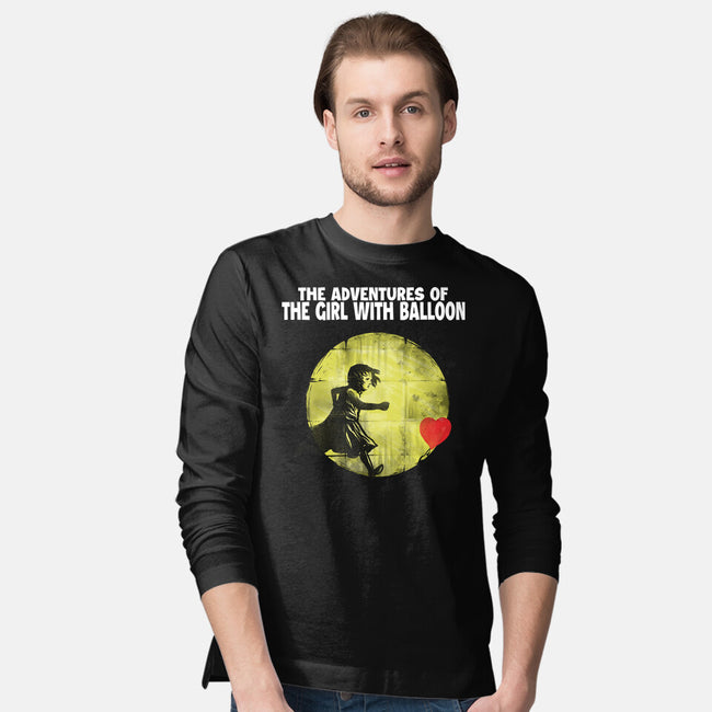 The Adventures Of Girl With Balloon-Mens-Long Sleeved-Tee-zascanauta