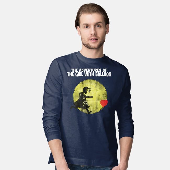 The Adventures Of Girl With Balloon-Mens-Long Sleeved-Tee-zascanauta