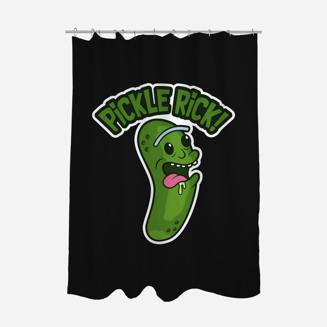 Pickle Rick-None-Polyester-Shower Curtain-janlangpoako