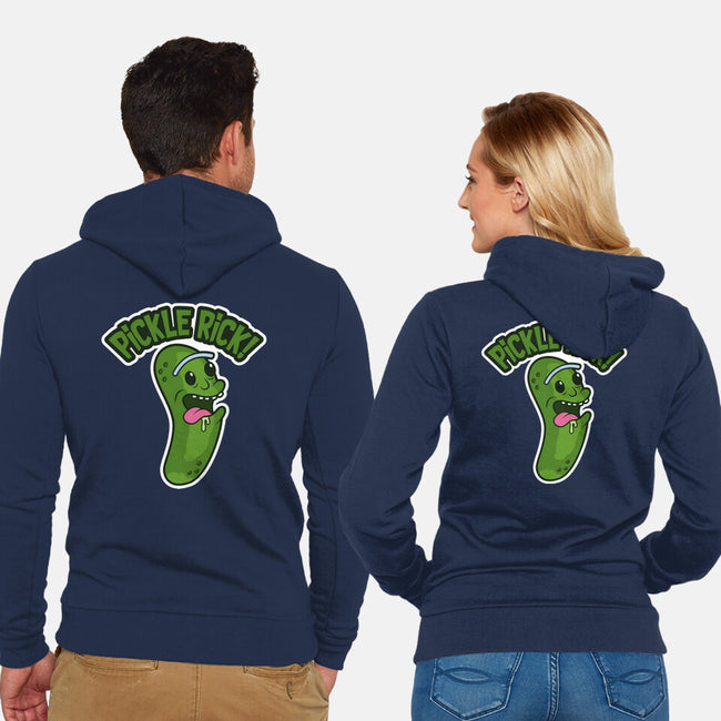 Pickle Rick-Unisex-Zip-Up-Sweatshirt-janlangpoako