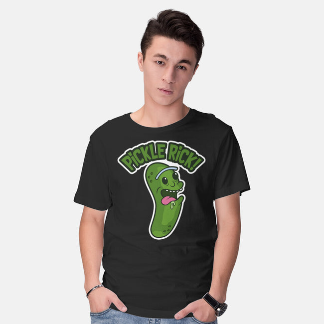 Pickle Rick-Mens-Basic-Tee-janlangpoako