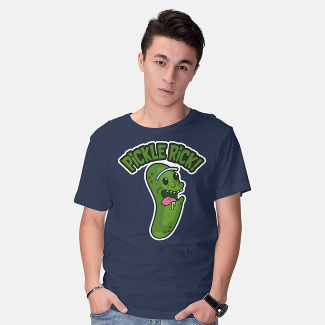 Pickle Rick-Mens-Basic-Tee-janlangpoako