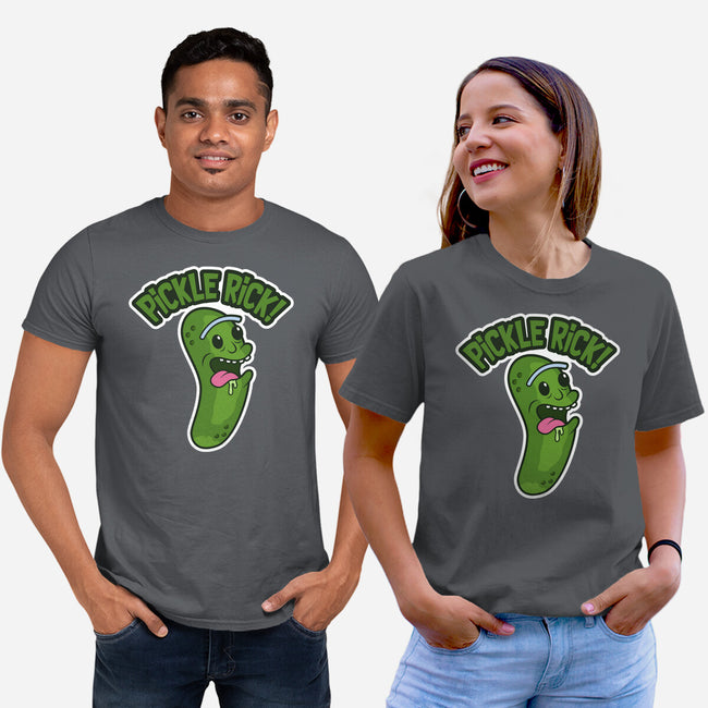 Pickle Rick-Unisex-Basic-Tee-janlangpoako