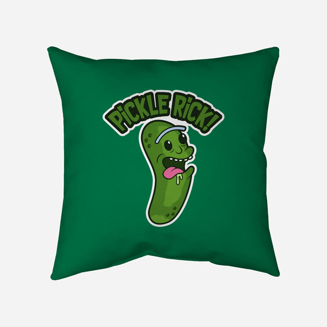 Pickle Rick-None-Removable Cover w Insert-Throw Pillow-janlangpoako