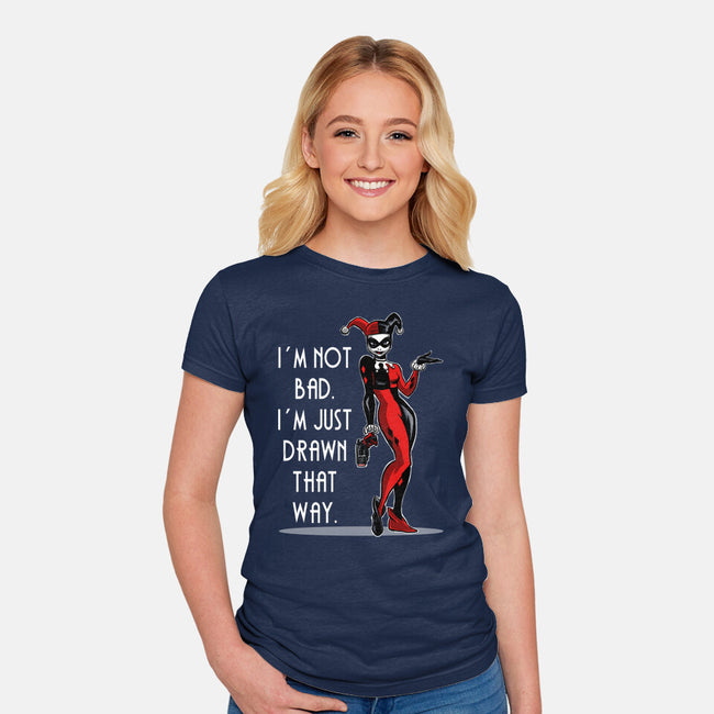 I'm Not Bad-Womens-Fitted-Tee-zascanauta