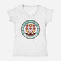 Marina Story Book Shopkeeper-Womens-V-Neck-Tee-LAGELANTEE