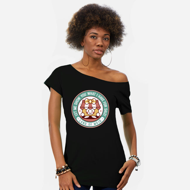 Marina Story Book Shopkeeper-Womens-Off Shoulder-Tee-LAGELANTEE