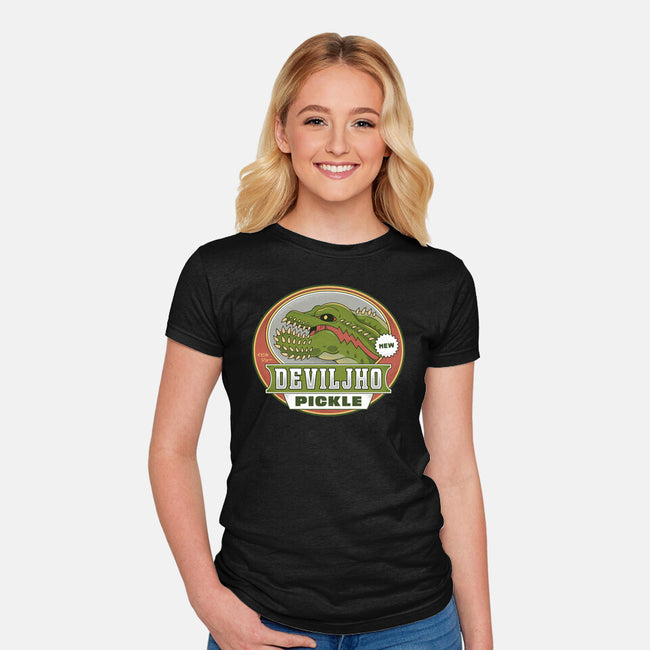 Deviljho Pickle Emblem-Womens-Fitted-Tee-LAGELANTEE