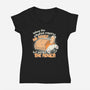 Requires An Adult-Womens-V-Neck-Tee-Freecheese