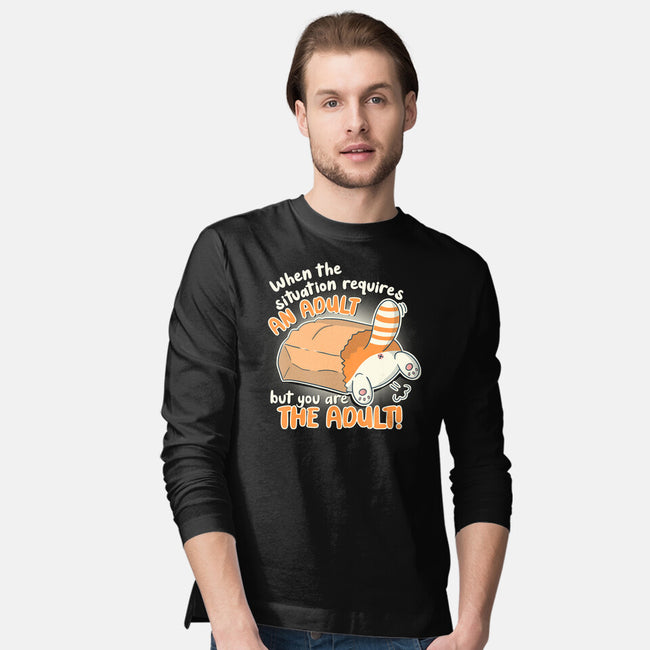 Requires An Adult-Mens-Long Sleeved-Tee-Freecheese