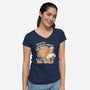 Requires An Adult-Womens-V-Neck-Tee-Freecheese