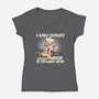 I Bake Cookies-Womens-V-Neck-Tee-Freecheese