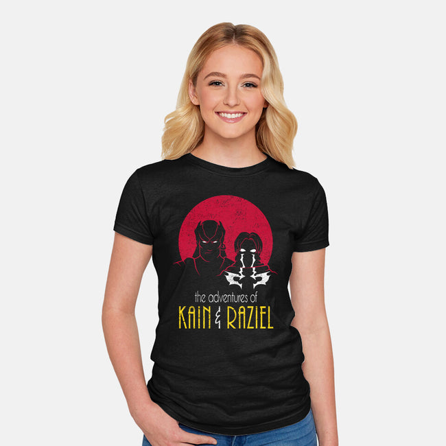 Adventures Of Kain And Raziel-Womens-Fitted-Tee-Cattoc_C