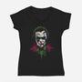 Madness Face-Womens-V-Neck-Tee-fanfabio