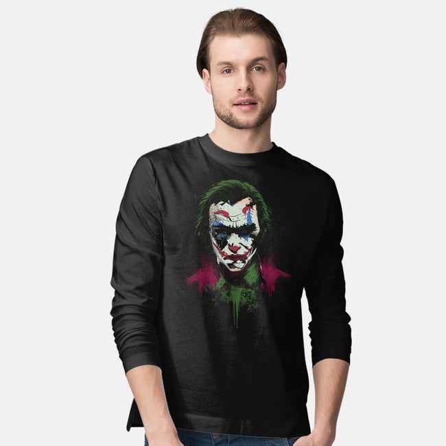 Madness Face-Mens-Long Sleeved-Tee-fanfabio