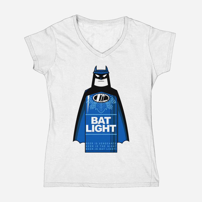 Bat Light-Womens-V-Neck-Tee-krisren28