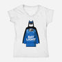 Bat Light-Womens-V-Neck-Tee-krisren28