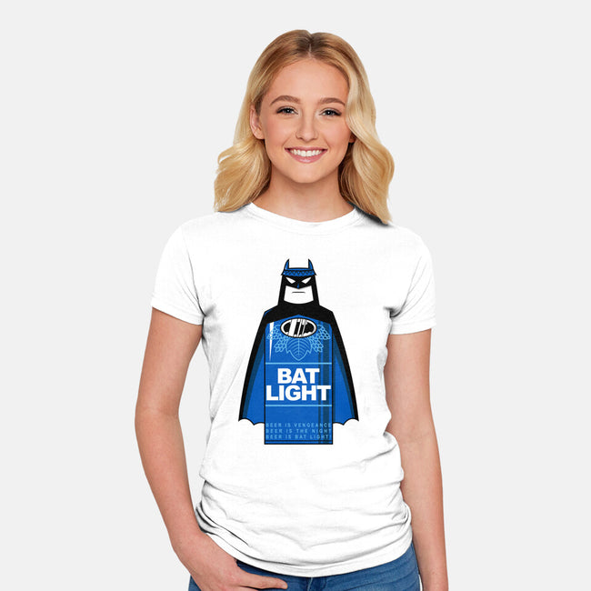 Bat Light-Womens-Fitted-Tee-krisren28