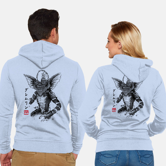 Kingston Falls Creature Sumi-e-Unisex-Zip-Up-Sweatshirt-DrMonekers