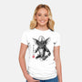 Kingston Falls Creature Sumi-e-Womens-Fitted-Tee-DrMonekers