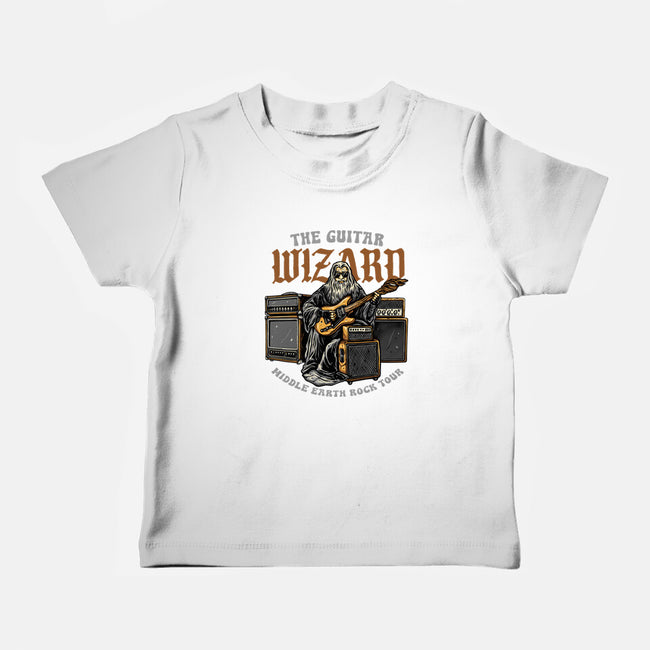 The Guitar Wizard-Baby-Basic-Tee-glitchygorilla