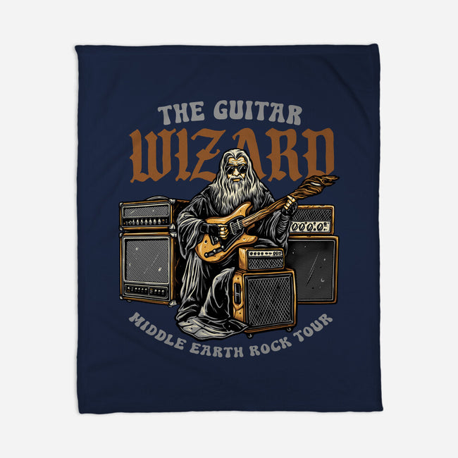 The Guitar Wizard-None-Fleece-Blanket-glitchygorilla