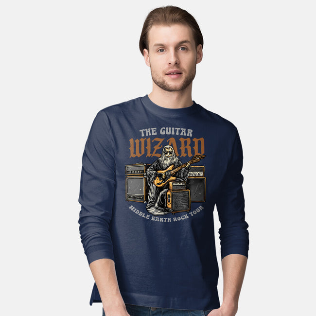 The Guitar Wizard-Mens-Long Sleeved-Tee-glitchygorilla