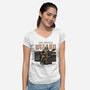 The Guitar Wizard-Womens-V-Neck-Tee-glitchygorilla