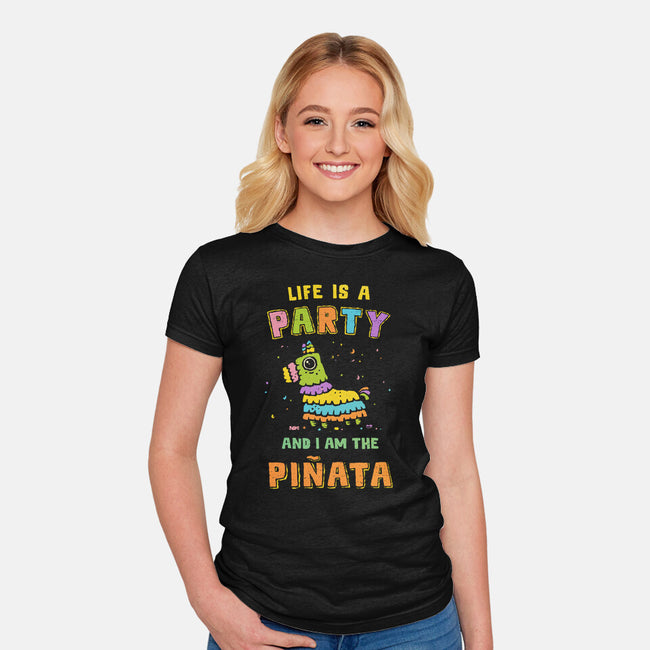 Life Is A Party-Womens-Fitted-Tee-kg07