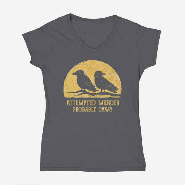 Probable Caws-Womens-V-Neck-Tee-kg07