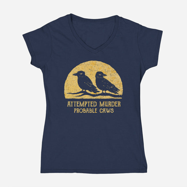 Probable Caws-Womens-V-Neck-Tee-kg07